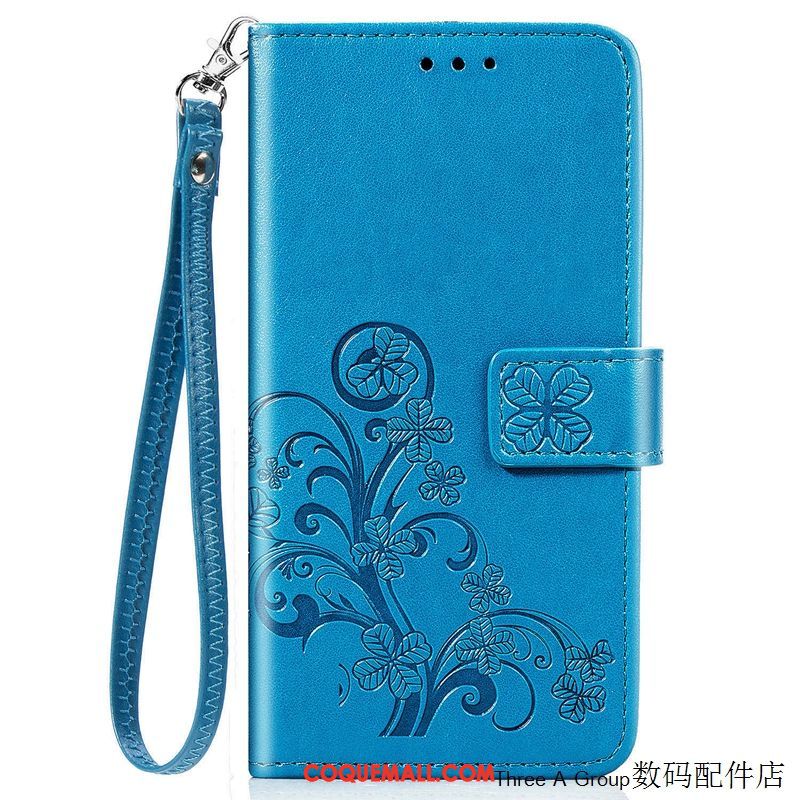 Étui Samsung Galaxy A70s Clamshell Carte Étoile, Coque Samsung Galaxy A70s Incassable Bleu