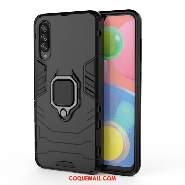 Étui Samsung Galaxy A70s Protection Noir À Bord, Coque Samsung Galaxy A70s Simple Magnétisme