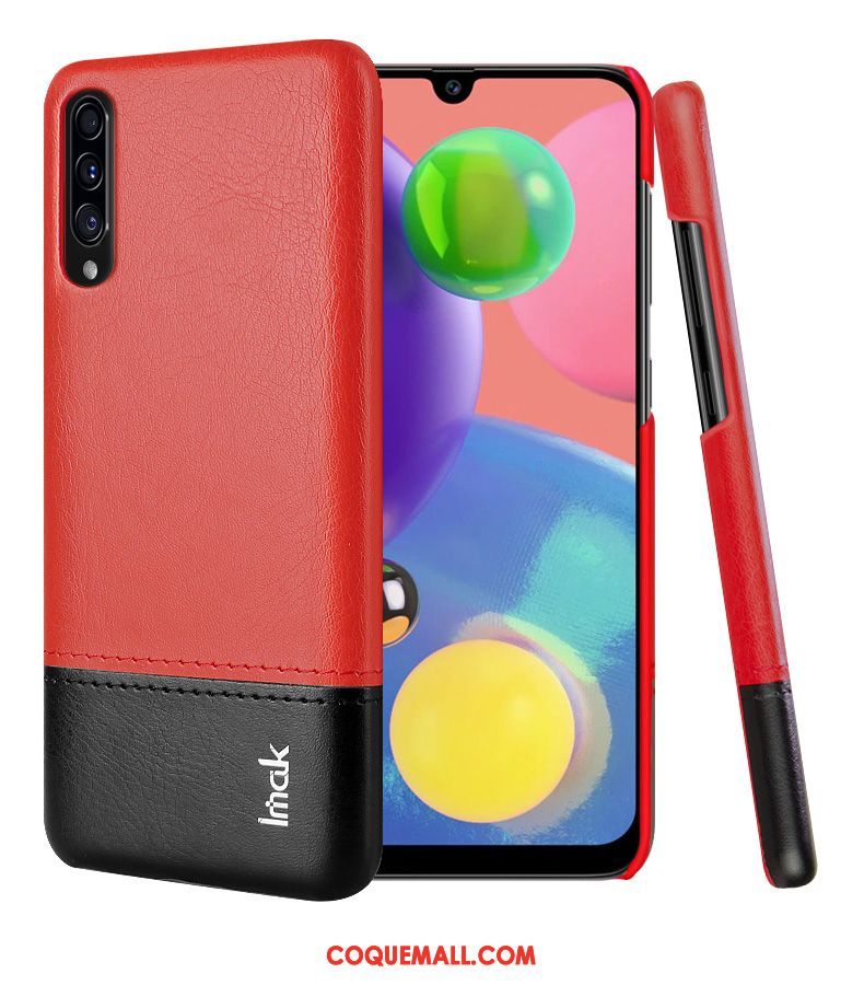 Étui Samsung Galaxy A70s Étoile Protection Similicuir, Coque Samsung Galaxy A70s Rouge Business