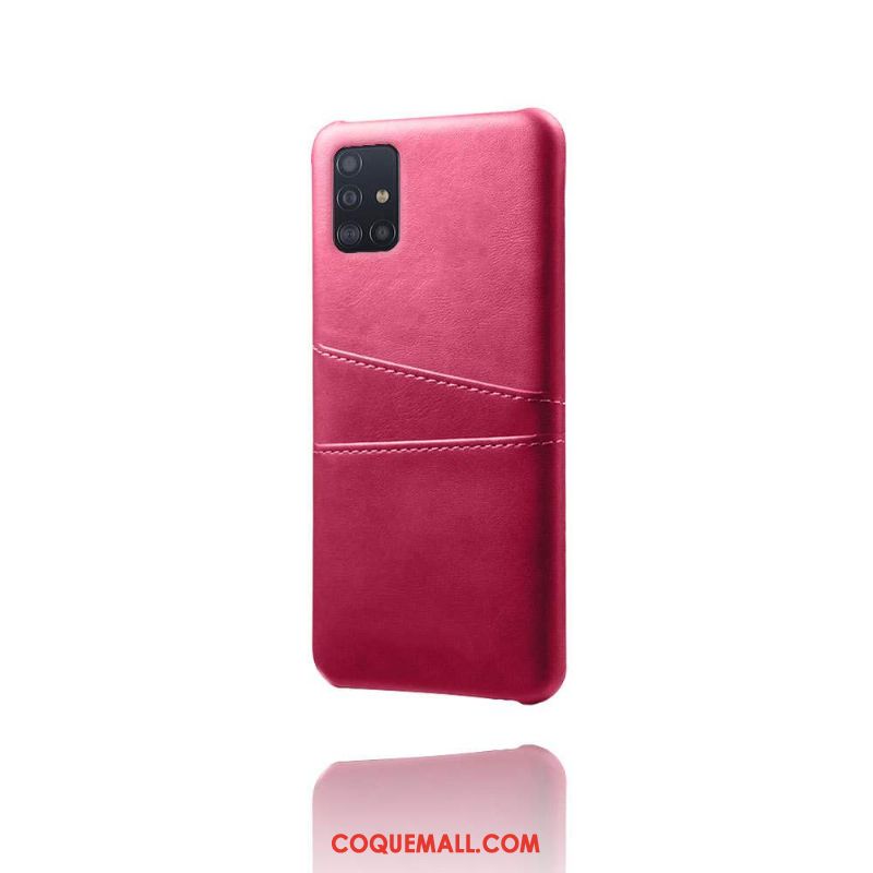 Étui Samsung Galaxy A71 Carte Cuir Incassable, Coque Samsung Galaxy A71 Qualité Résistant À L'usure