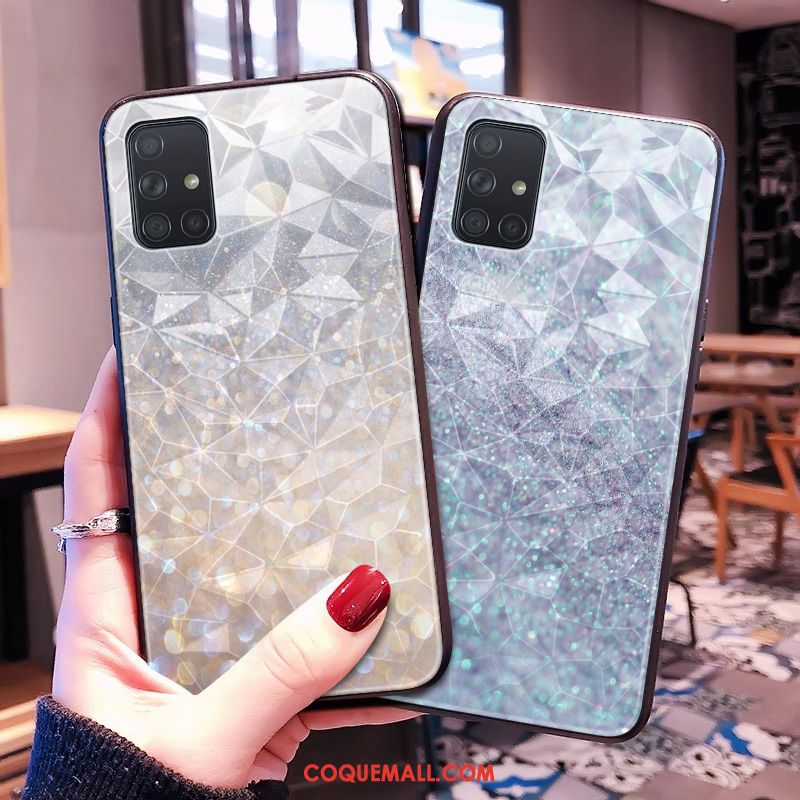 Étui Samsung Galaxy A71 Dimensionnel Téléphone Portable Protection, Coque Samsung Galaxy A71 Étoile Losange