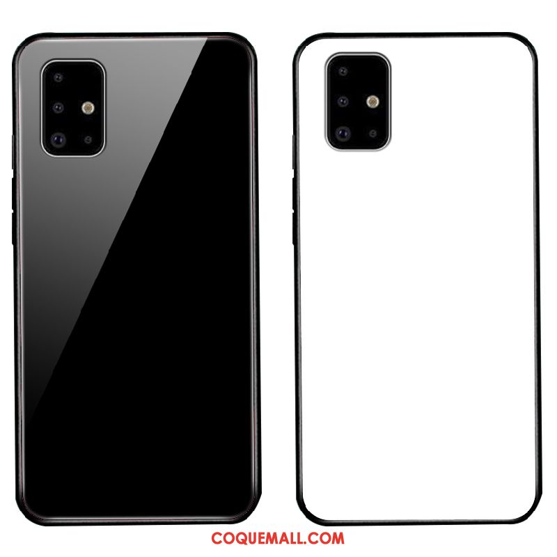 Étui Samsung Galaxy A71 Verre Personnalisé Luxe, Coque Samsung Galaxy A71 Tout Compris Délavé En Daim