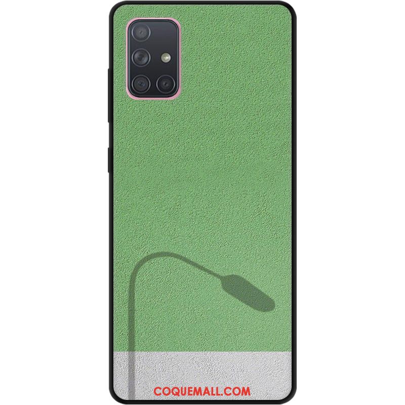 Étui Samsung Galaxy A71 Vert Étoile Téléphone Portable, Coque Samsung Galaxy A71 Protection Fluide Doux