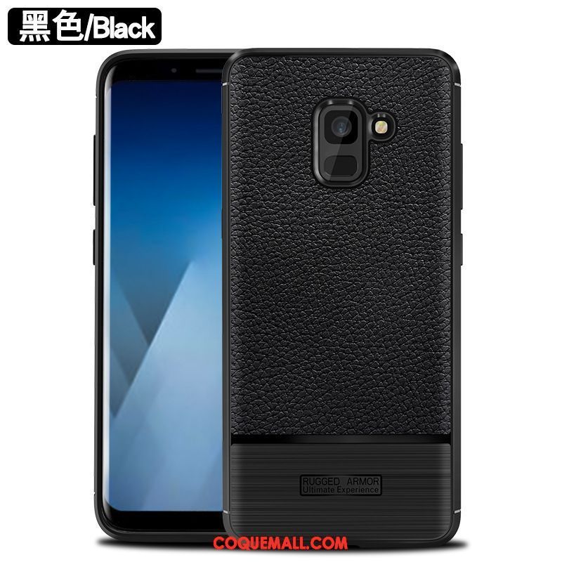 Étui Samsung Galaxy A8 2018 Incassable Fluide Doux Téléphone Portable, Coque Samsung Galaxy A8 2018 Noir Étoile