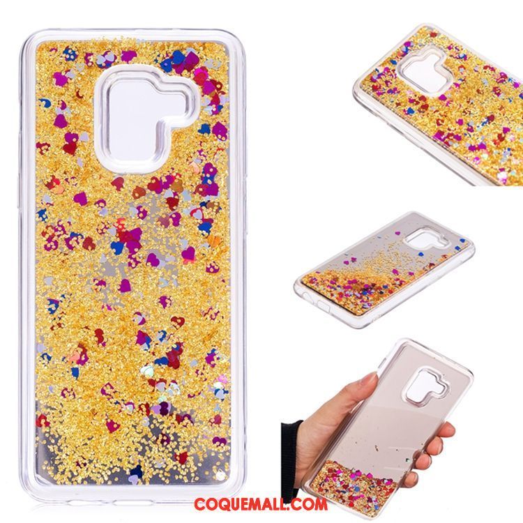 Étui Samsung Galaxy A8 2018 Tout Compris Quicksand Étoile, Coque Samsung Galaxy A8 2018 Protection Incassable