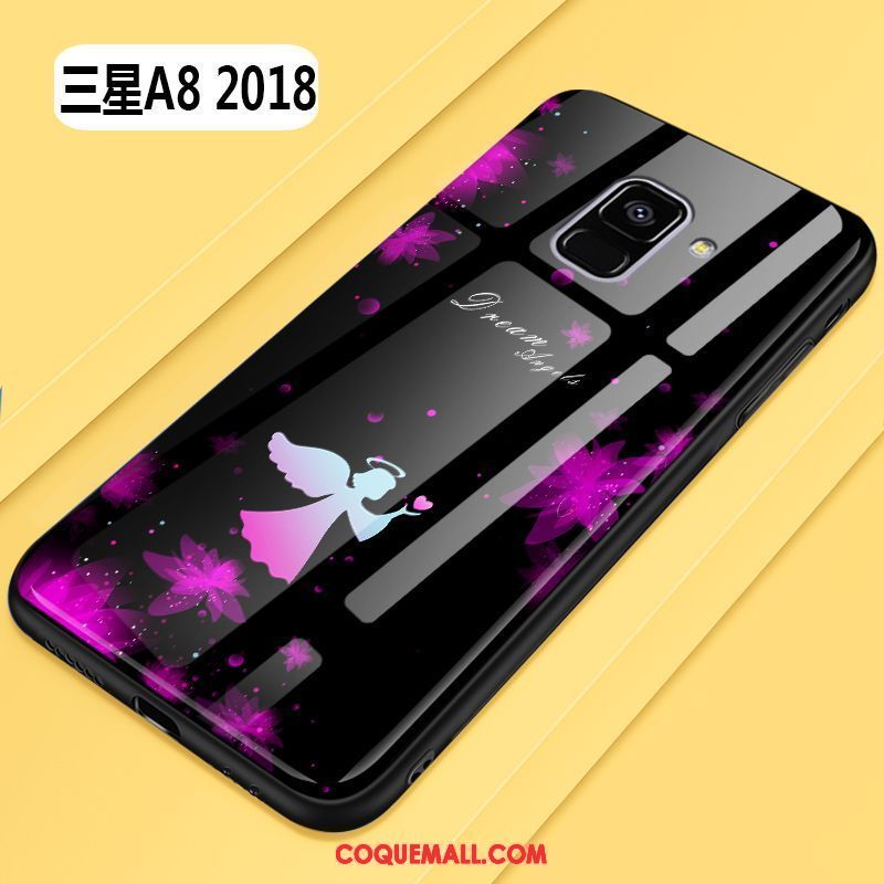 Étui Samsung Galaxy A8 2018 Tout Compris Violet Créatif, Coque Samsung Galaxy A8 2018 Mode Original