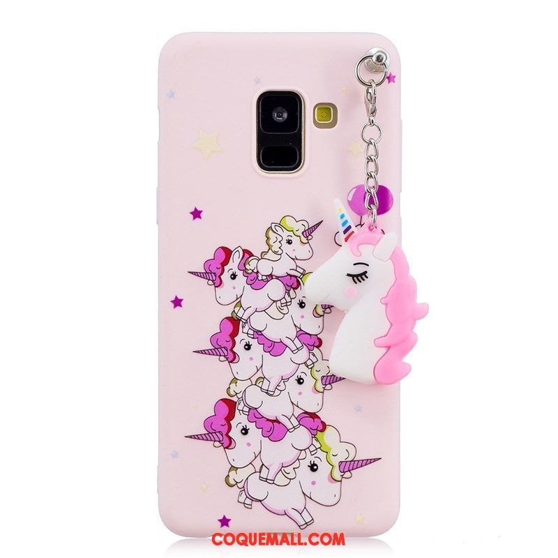 Étui Samsung Galaxy A8 2018 Téléphone Portable Silicone Tout Compris, Coque Samsung Galaxy A8 2018 Rose Incassable