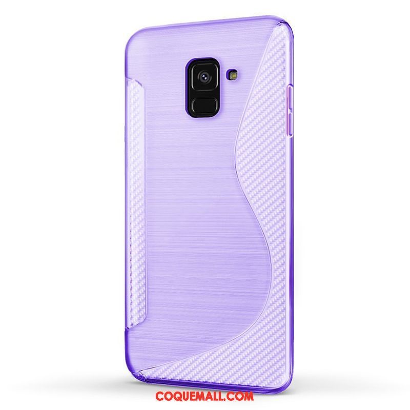 Étui Samsung Galaxy A8 2018 Téléphone Portable Étoile Violet, Coque Samsung Galaxy A8 2018 Fluide Doux Protection