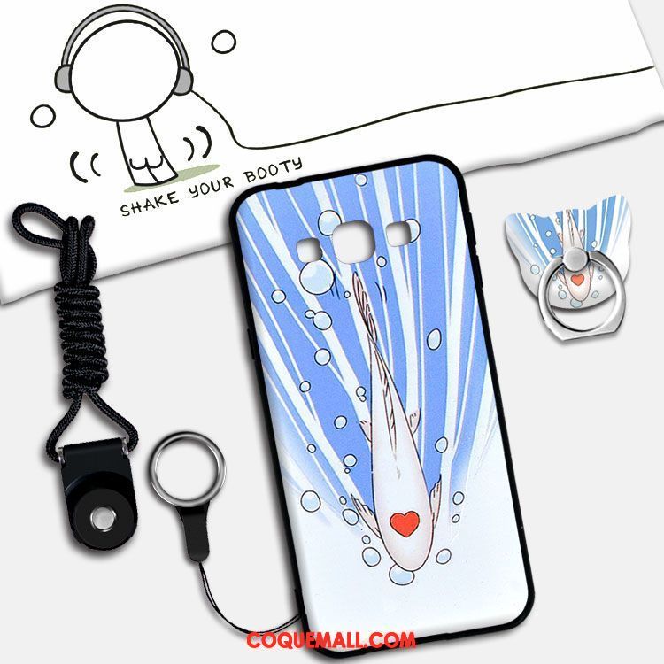 Étui Samsung Galaxy A8 Protection Téléphone Portable Bleu, Coque Samsung Galaxy A8 Ornements Suspendus Dessin Animé