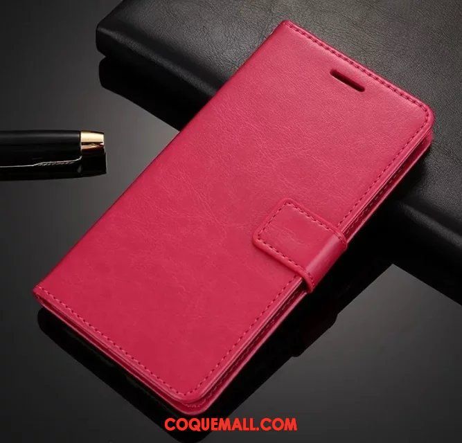 Étui Samsung Galaxy A8 Rouge Étui En Cuir Fluide Doux, Coque Samsung Galaxy A8 Incassable Étoile