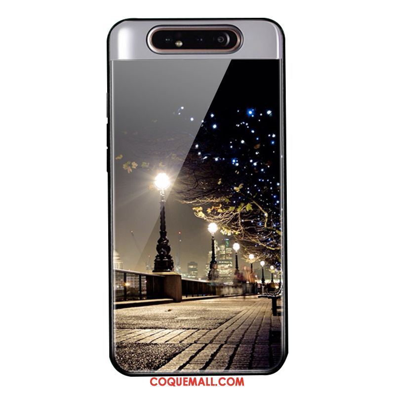 Étui Samsung Galaxy A80 Art Incassable Tendance, Coque Samsung Galaxy A80 Noir Téléphone Portable