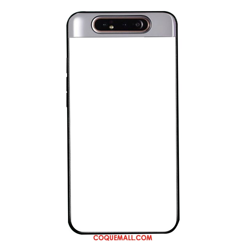 Étui Samsung Galaxy A80 Protection Silicone Fluide Doux, Coque Samsung Galaxy A80 Verre Étoile