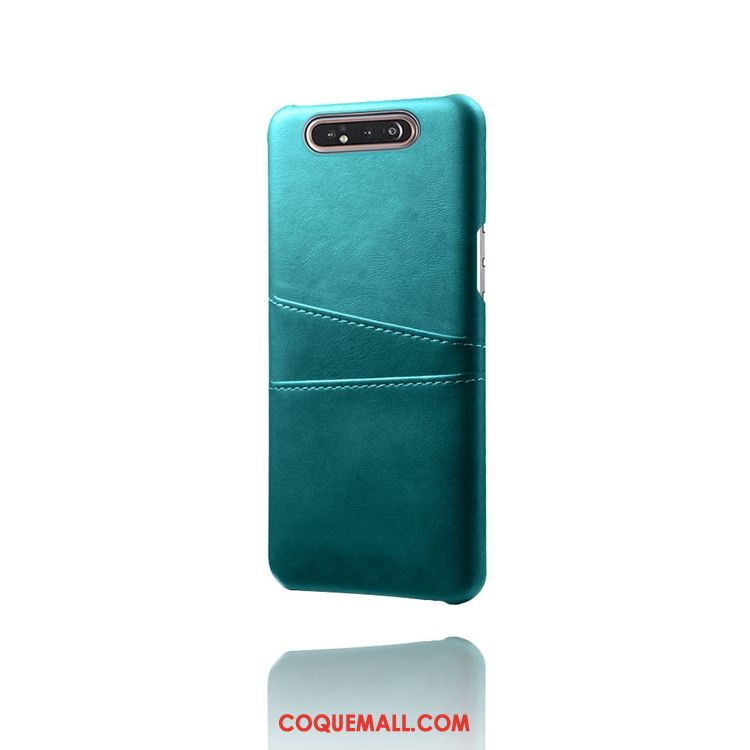 Étui Samsung Galaxy A80 Vert Créatif Petit, Coque Samsung Galaxy A80 Modèle Fleurie Carte