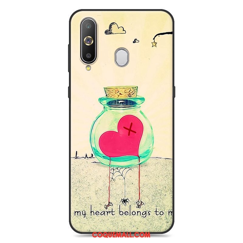 Étui Samsung Galaxy A8s Dessin Animé Jaune Téléphone Portable, Coque Samsung Galaxy A8s Silicone Incassable Beige