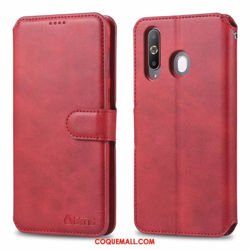 Étui Samsung Galaxy A8s En Cuir Incassable Luxe, Coque Samsung Galaxy A8s Membrane Clamshell