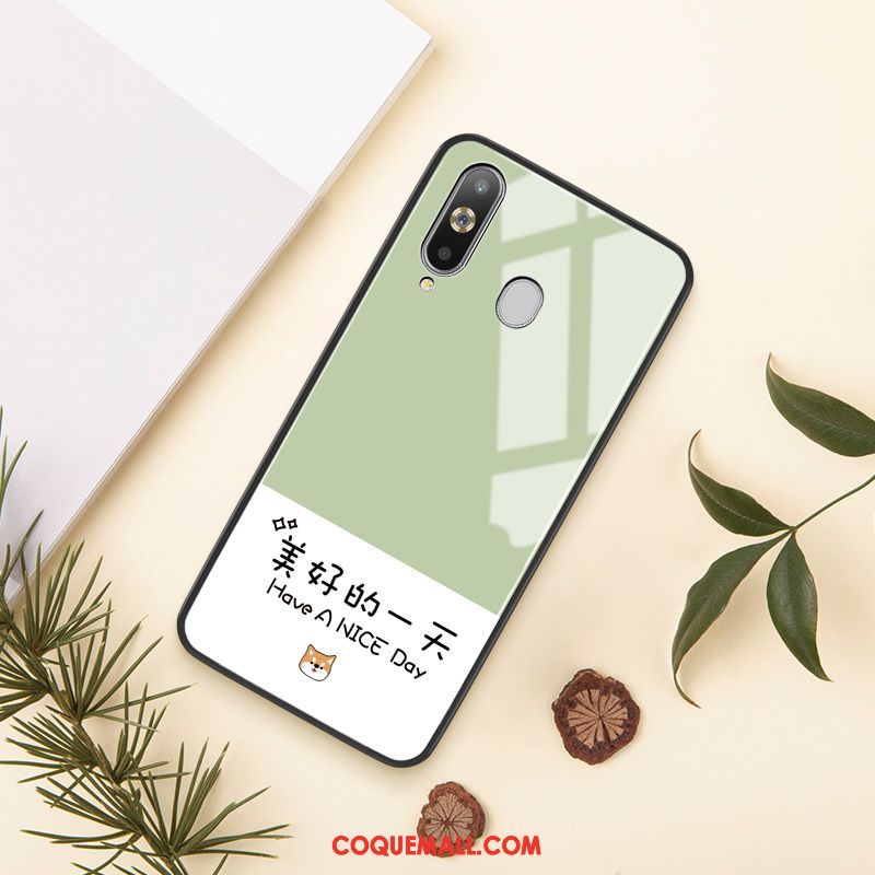 Étui Samsung Galaxy A8s Étoile Protection Vert, Coque Samsung Galaxy A8s Verre Petit