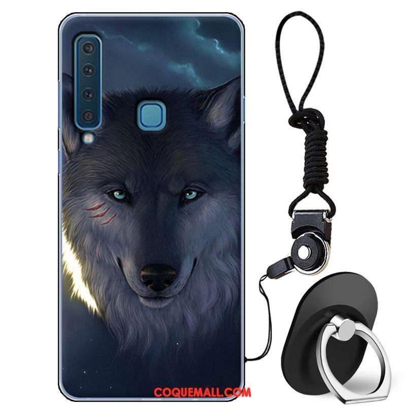 Étui Samsung Galaxy A9 2018 Personnalité Incassable Fluide Doux, Coque Samsung Galaxy A9 2018 Bleu Étoile