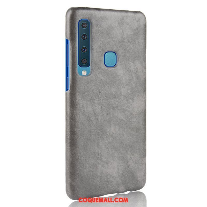 Étui Samsung Galaxy A9 2018 Vintage Litchi Sac, Coque Samsung Galaxy A9 2018 Modèle Fleurie Téléphone Portable