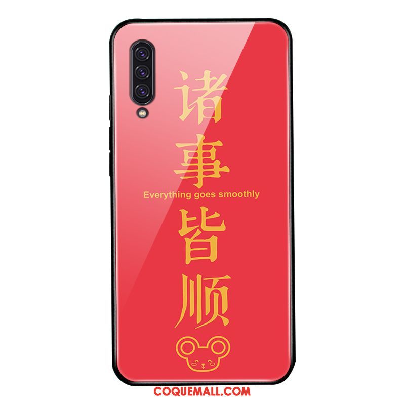 Étui Samsung Galaxy A90 5g Verre Téléphone Portable Étoile, Coque Samsung Galaxy A90 5g Tout Compris Rouge