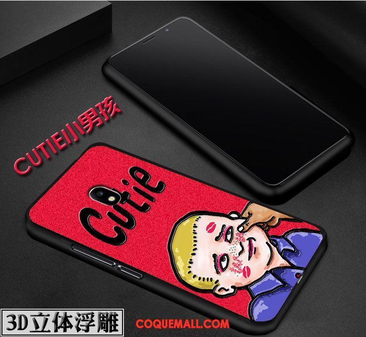 Étui Samsung Galaxy J3 2017 Rouge Protection Tendance, Coque Samsung Galaxy J3 2017 Étoile Graffiti