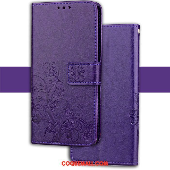 Étui Samsung Galaxy J3 2017 Étui En Cuir Étoile Incassable, Coque Samsung Galaxy J3 2017 Violet Téléphone Portable