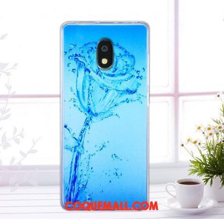 Étui Samsung Galaxy J5 2017 Peinture Bleu Étoile, Coque Samsung Galaxy J5 2017 Téléphone Portable Fluide Doux