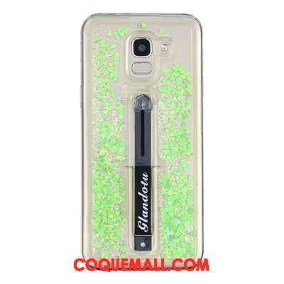 Étui Samsung Galaxy J6 Support Créatif Vert, Coque Samsung Galaxy J6 Ornements Suspendus Étoile