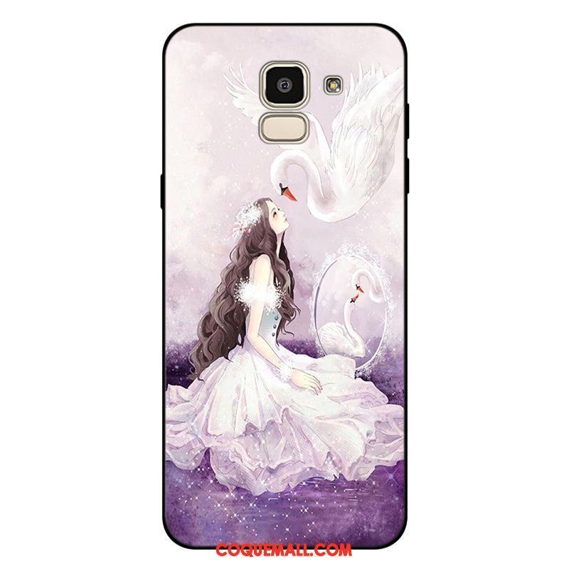 Étui Samsung Galaxy J6 Étoile Frais Personnalisé, Coque Samsung Galaxy J6 Fluide Doux Violet