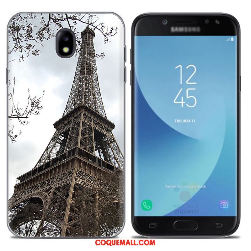 Étui Samsung Galaxy J7 2017 Gris Nouveau Étoile, Coque Samsung Galaxy J7 2017 Europe Fluide Doux