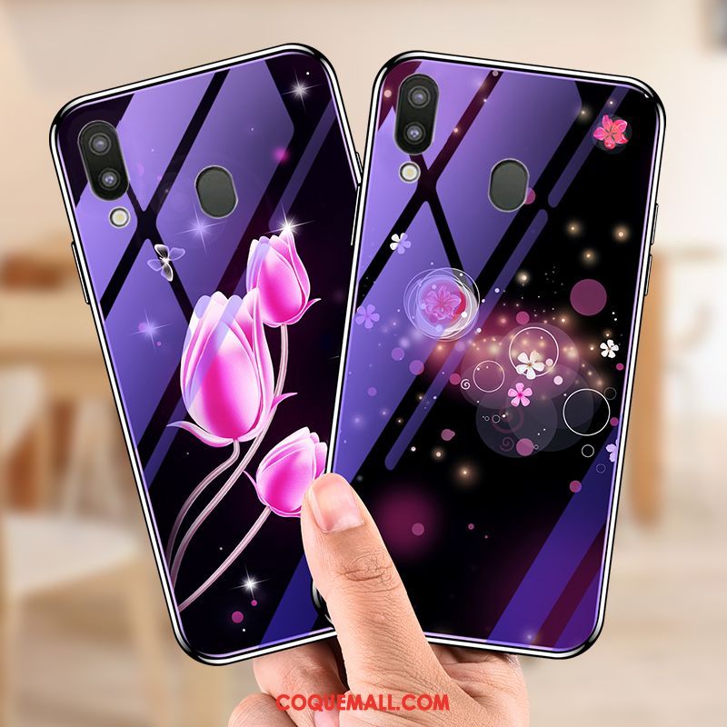 Étui Samsung Galaxy M20 Silicone Verre Très Mince, Coque Samsung Galaxy M20 Incassable Difficile