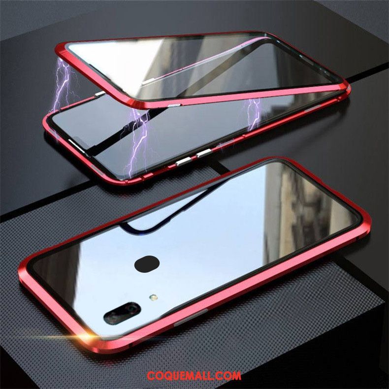 Étui Samsung Galaxy M20 Tout Compris Reversible Net Rouge, Coque Samsung Galaxy M20 Incassable Transparent