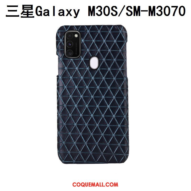 Étui Samsung Galaxy M30s Bleu Étoile Personnalisé, Coque Samsung Galaxy M30s Protection Luxe
