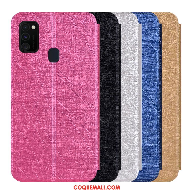 Étui Samsung Galaxy M30s Rose Téléphone Portable Incassable, Coque Samsung Galaxy M30s En Cuir Étoile