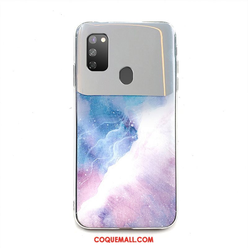 Étui Samsung Galaxy M30s Téléphone Portable Personnalité Membrane, Coque Samsung Galaxy M30s Violet Tempérer