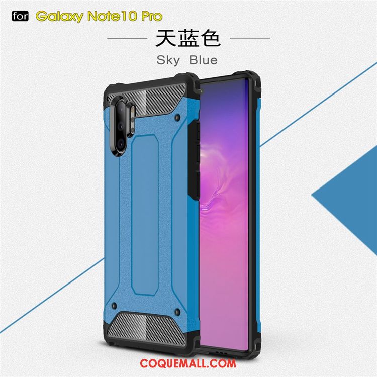 Étui Samsung Galaxy Note 10+ Bleu Silicone Fluide Doux, Coque Samsung Galaxy Note 10+ Étoile Incassable