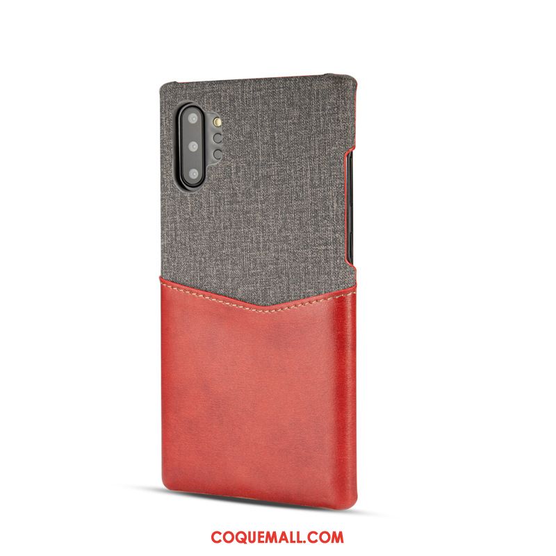 Étui Samsung Galaxy Note 10+ Incassable Rouge Étoile, Coque Samsung Galaxy Note 10+ Téléphone Portable Carte