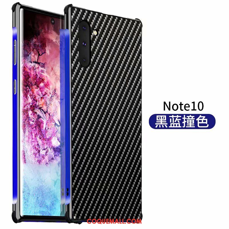 Étui Samsung Galaxy Note 10 Incassable Étoile Métal, Coque Samsung Galaxy Note 10 Délavé En Daim Bleu