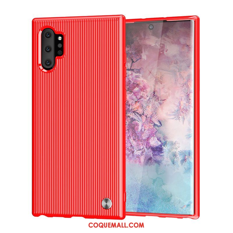 Étui Samsung Galaxy Note 10+ Rayé Fluide Doux Silicone, Coque Samsung Galaxy Note 10+ Étoile Protection