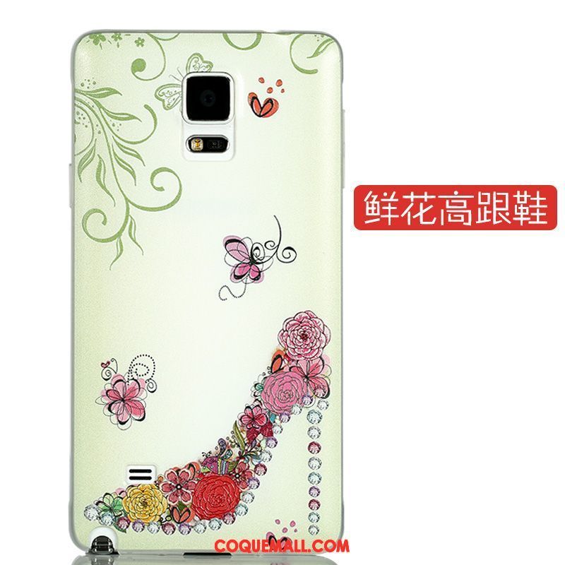 Étui Samsung Galaxy Note 4 Dessin Animé Créatif Couvercle Arrière, Coque Samsung Galaxy Note 4 Vert Très Mince