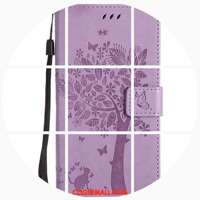 Étui Samsung Galaxy Note 4 Fluide Doux Violet Clamshell, Coque Samsung Galaxy Note 4 Téléphone Portable Tout Compris