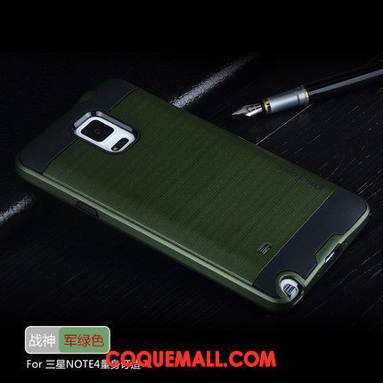 Étui Samsung Galaxy Note 4 Incassable Fluide Doux Étoile, Coque Samsung Galaxy Note 4 Silicone Vert