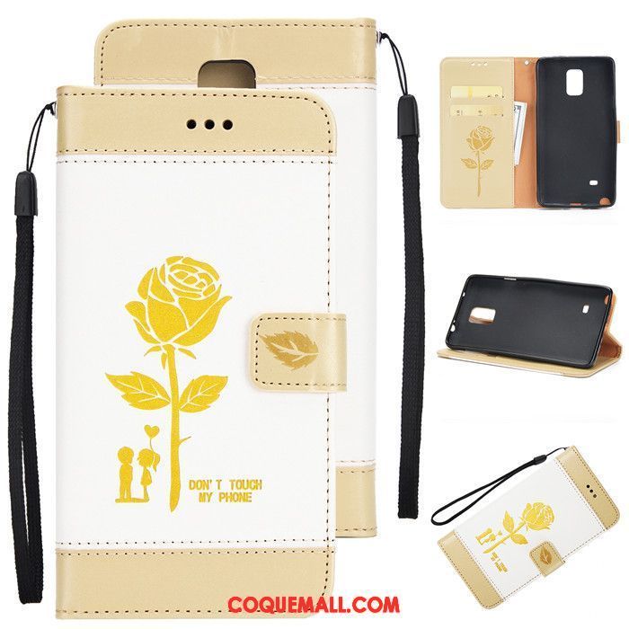 Étui Samsung Galaxy Note 4 Protection Or Tendance, Coque Samsung Galaxy Note 4 Clamshell Étoile