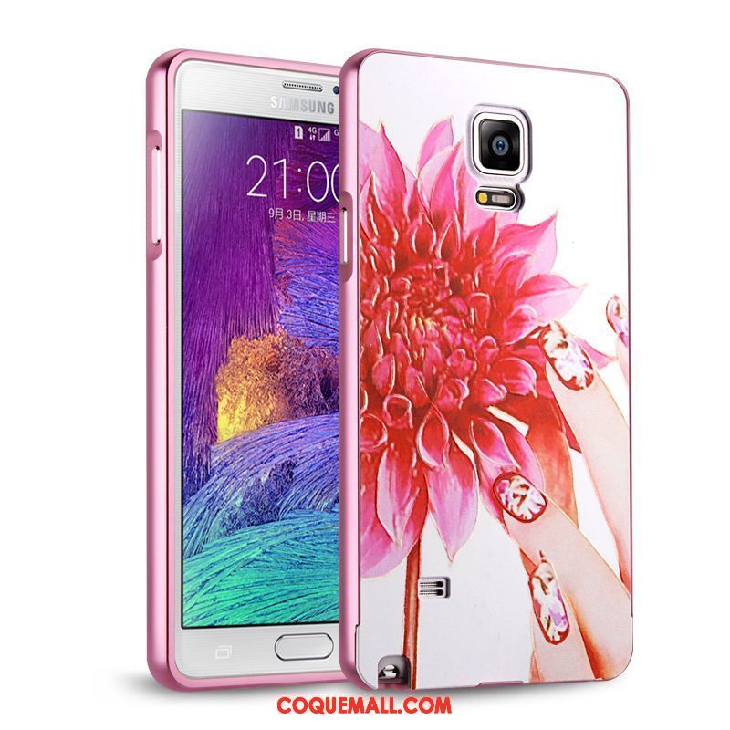 Étui Samsung Galaxy Note 4 Tendance Téléphone Portable Protection, Coque Samsung Galaxy Note 4 Border Rose