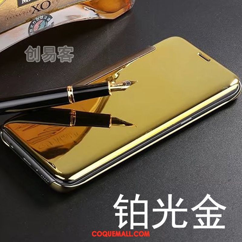 Étui Samsung Galaxy Note 4 Étui En Cuir Protection Or, Coque Samsung Galaxy Note 4 Miroir Étoile