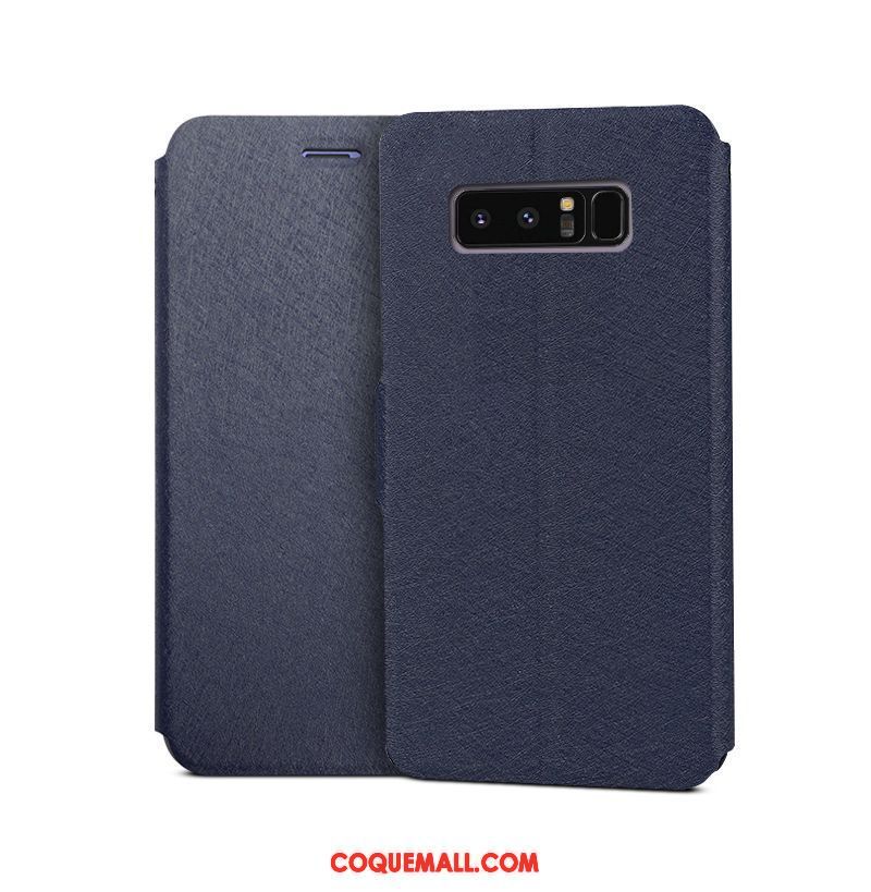 Étui Samsung Galaxy Note 8 Clamshell Téléphone Portable Foncé, Coque Samsung Galaxy Note 8 Étui En Cuir Protection