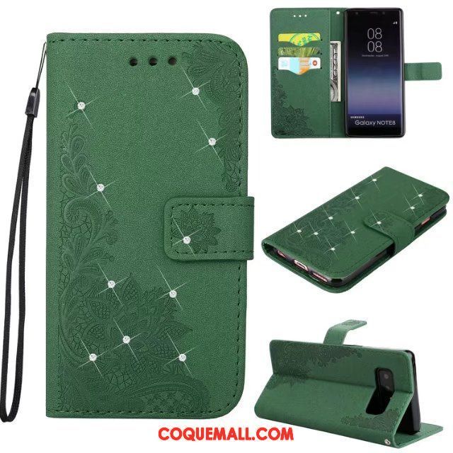 Étui Samsung Galaxy Note 8 Protection Étui En Cuir Étoile, Coque Samsung Galaxy Note 8 Portefeuille Carte