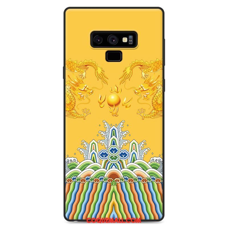 Étui Samsung Galaxy Note 9 Amoureux Fluide Doux Dessin Animé, Coque Samsung Galaxy Note 9 Jaune Étoile