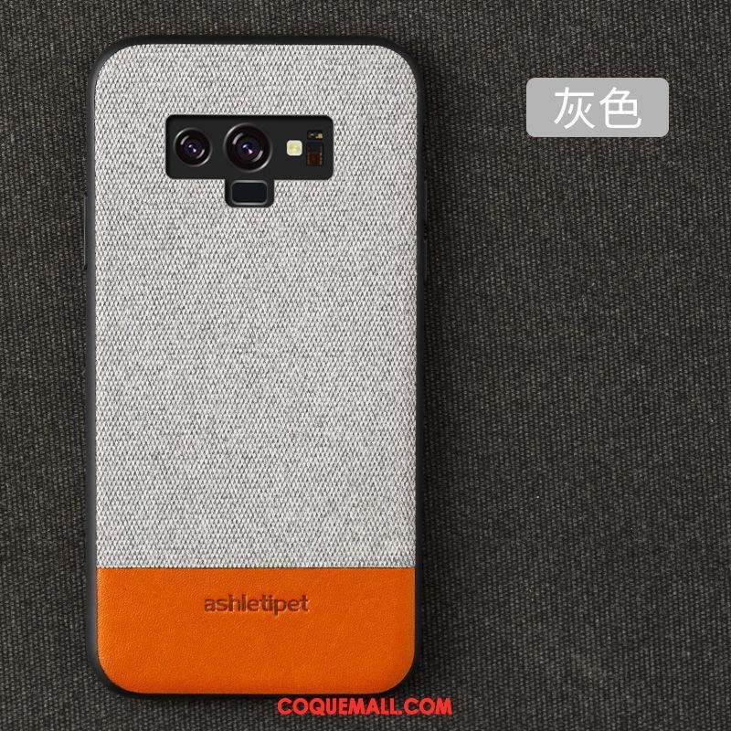 Étui Samsung Galaxy Note 9 Fluide Doux Business Tout Compris, Coque Samsung Galaxy Note 9 Gris À Bord