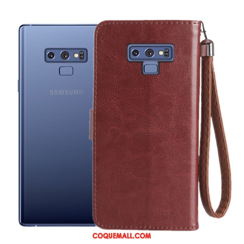 Étui Samsung Galaxy Note 9 Fluide Doux Étoile Incassable, Coque Samsung Galaxy Note 9 Protection Tout Compris Braun