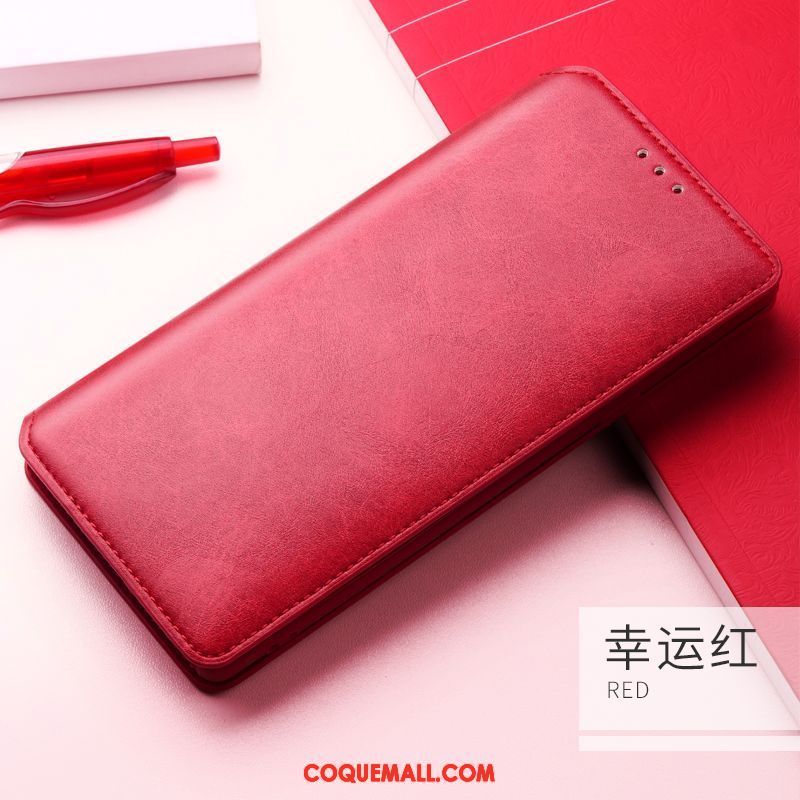 Étui Samsung Galaxy Note 9 Incassable Personnalité Étui En Cuir, Coque Samsung Galaxy Note 9 Silicone Rouge